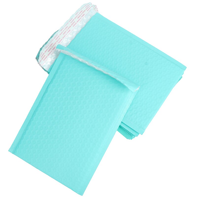 10 Stuks 180X230Mm Bruikbare Ruimte Teal Poly Bubble Mailer Enveloppen Padded Mailing Zak Zelfsluitende Verpakking Zakken