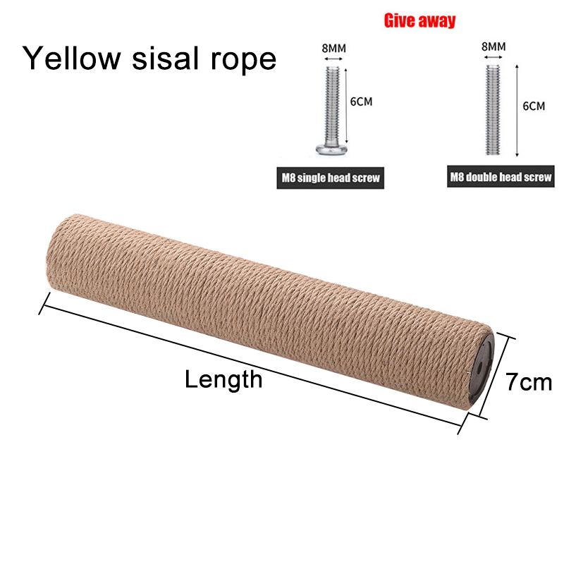 Cat Scratching Post for Cat Tree Tower DIY Cat Climbing Frame Replacement Post Sisal Rope Entangle Kitten Toy Scratch Furniture: M