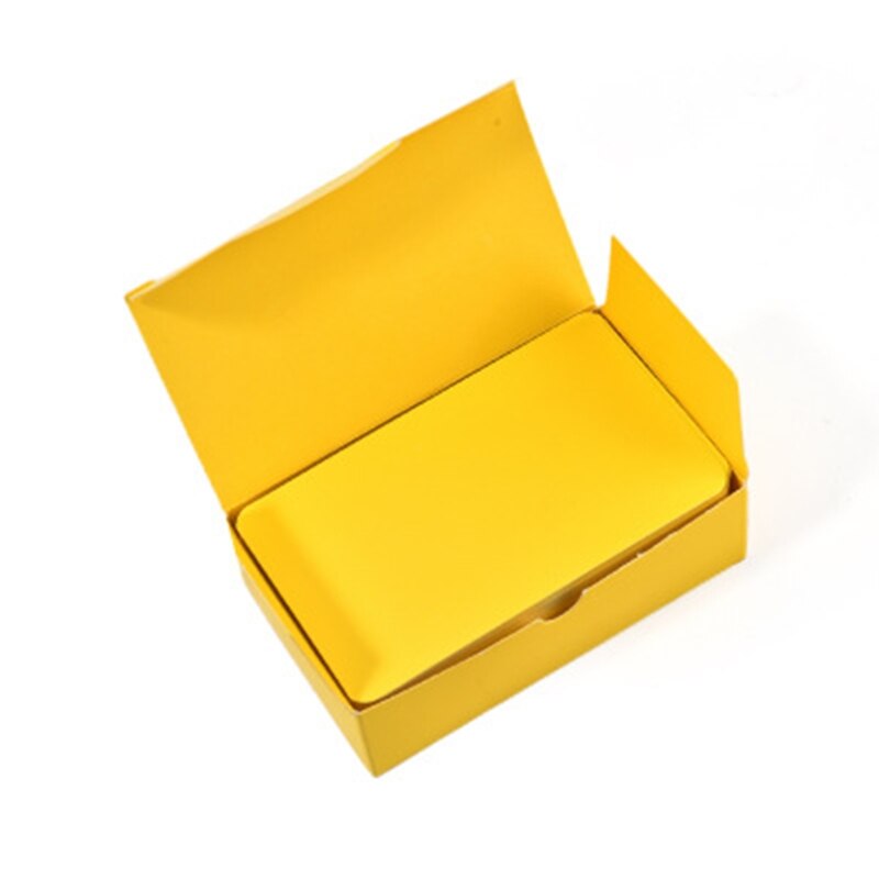 100 Sheets of Kraft Paper Card Blank Business Card Message Memo Party Thank You Card Label Bookmark Name Card: Yellow