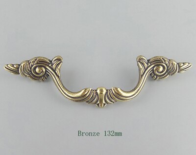 Antique Silver Bronze Furniture Handles Kitchen Cabinets Door Knob Pull Drawer Wardrobe Cupboard Shoe Closet Dresser Pull Handle: Bronze 132mm
