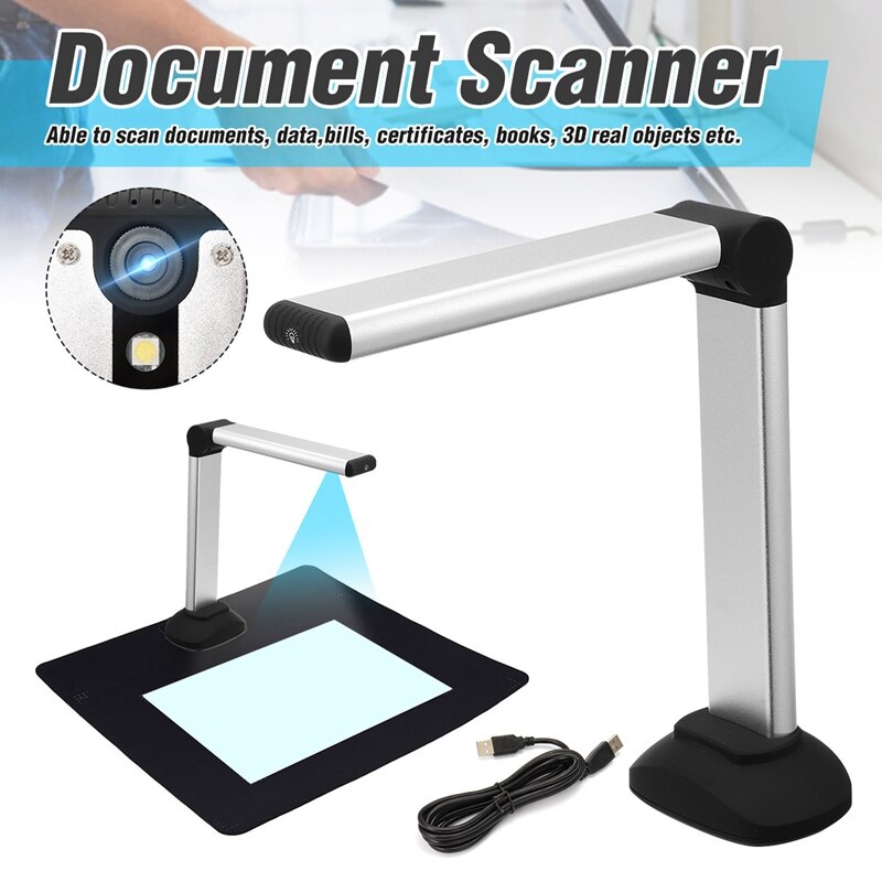 Draagbare High Speed Usb Boek Afbeelding A4 Document Camera Scanner Met 8.0MP Camera School Kantoor Bibliotheek Bank Hd High-definition