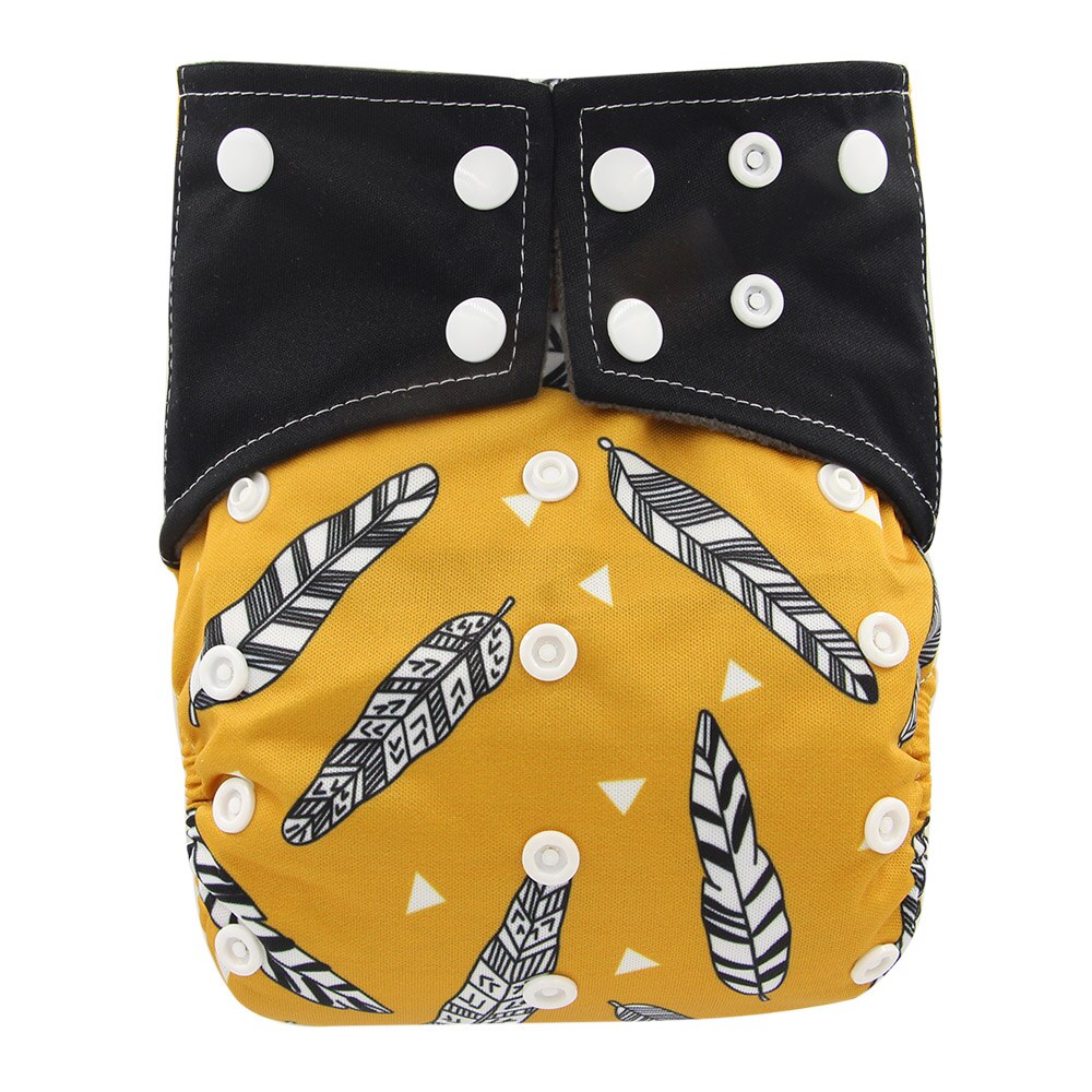 Ohbabyka AIO Cloth Diaper Cover Couche Lavable Bamboo Charcoal Washable Waterproof Newborn Baby Diapers Reusable Diaper Nappies