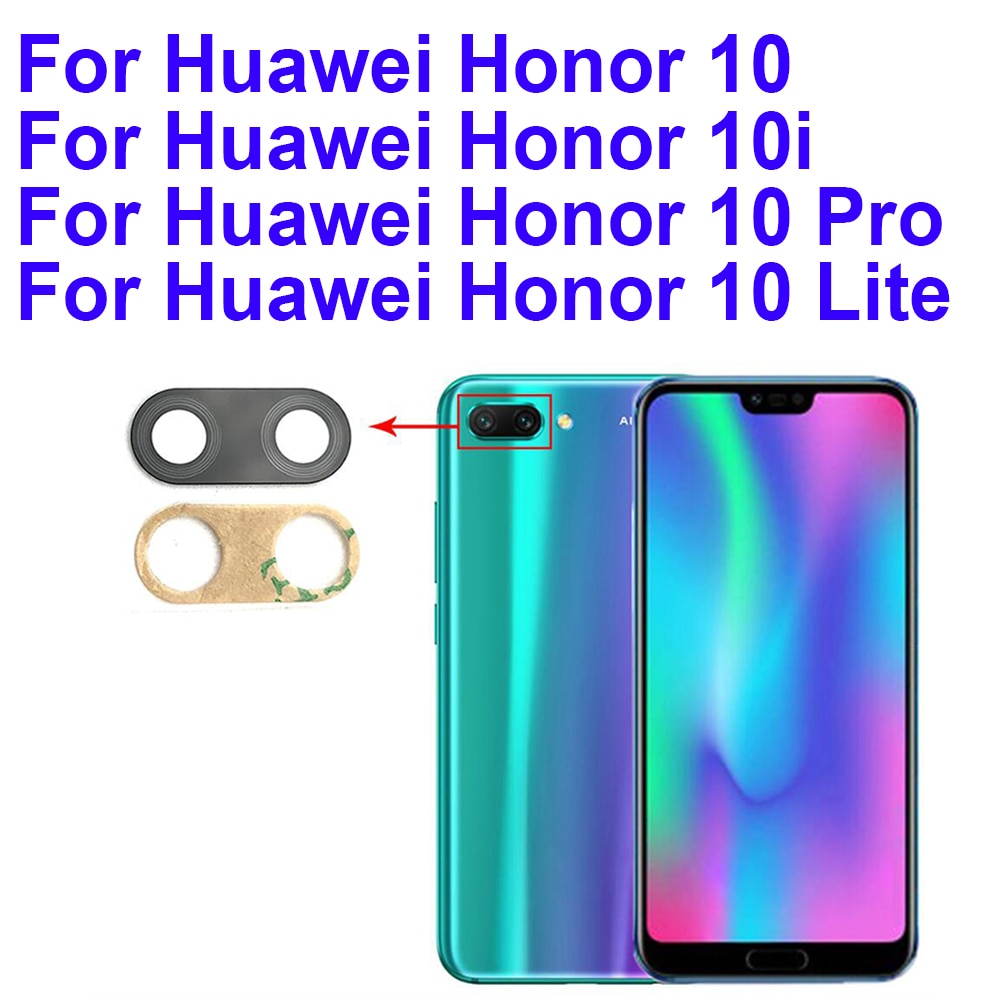 Per Huawei Honor 9X V20 V30 10 10i 20i 10X 20 20S 30S 30 Pro Lite Y9 Macchina Fotografica obiettivo di vetro Posteriore posteriore Della Macchina Fotografica Obiettivo di Vetro con la Colla