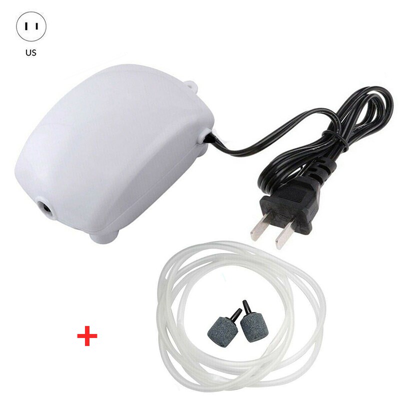 Aquarium Luchtpomp Fish Tank Mini Compressor Ncreasing Zuurstof Pomp Bubble Air Zuurstof Pomp Voor Aquarium Accessoires: US Plug Air Pump