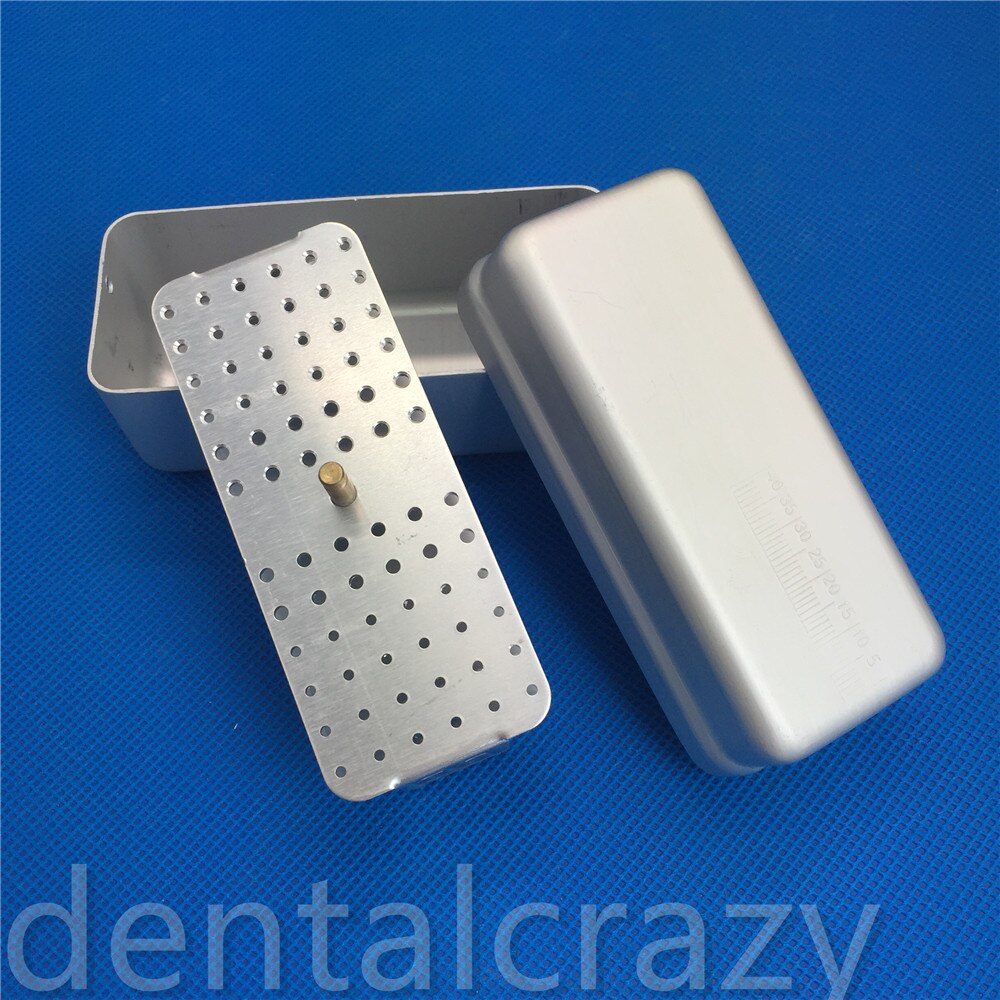 2 Pcs 72 Gaten Dental Bur Houder Blok Autoclaaf Sterilisator Box Stand