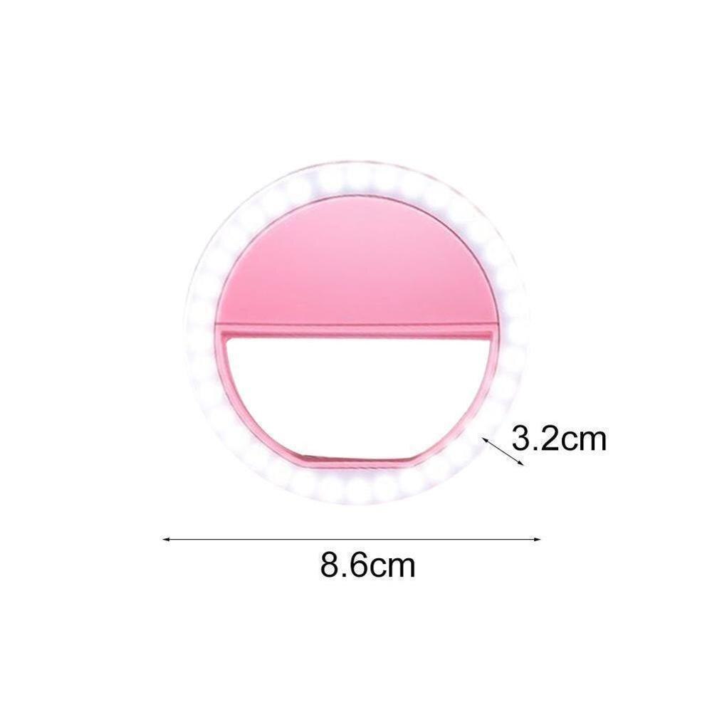 Mini Selfie Led Ring Licht Invullen Draagbare Mobiele Telefoon Mobiele Selfie 3 Niveaus Verlichting Voor Alle Lamp Clip Telefoons Lichtgevende ring M4R1