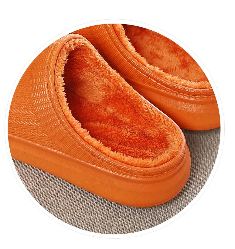 Original varm vinter bomuldstræsko indendørs afslappet varm hjemmesko eva flade træsko fodtøj