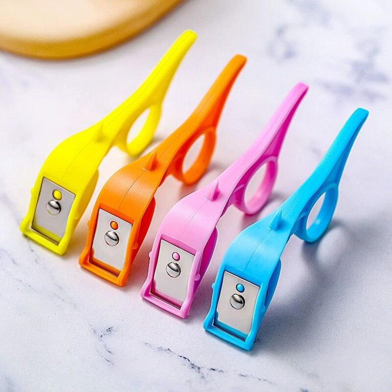 Pelador de frutas y verduras multifuncional, anillo de dedo, herramientas de raspado continuo para la piel, pelador de manzana, accesorios de cocina para el hogar