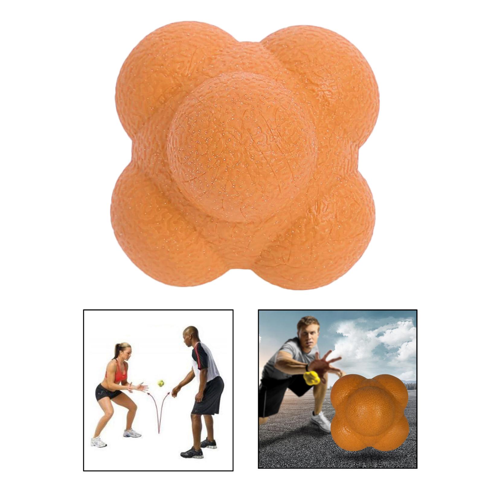 Reaction Ball Speed Training Ball, Sensitive Agility Trainer Ball Hand-Eye Coordination Trainer for Baseball Basketball Boxing: Orange