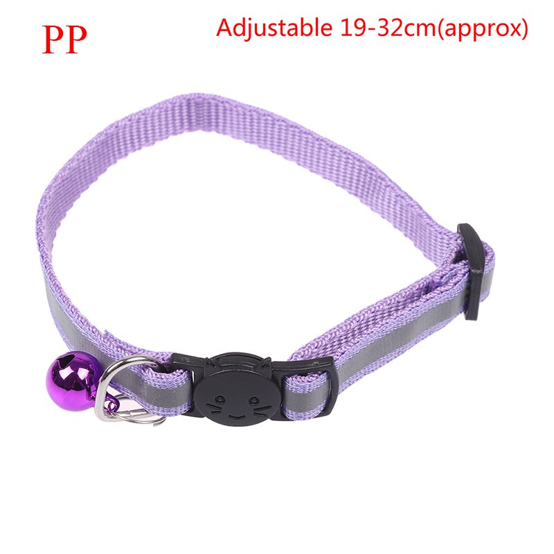 1PC breloque réfléchissante et cloche chat collier de chien sécurité élastique réglable produit pour animaux de compagnie: 8