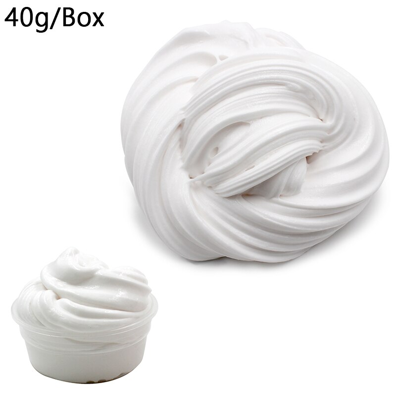 Streusel Füllstoff für Schleim Hinaus Charms Scheiben Flauschigen Weichen Ton Liefert Zubehör Schleim Spielzeug DIY Hand Gum Box Kit: 40g Fluffy slime