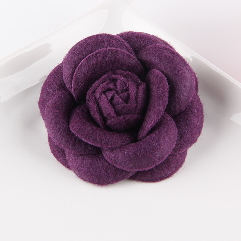 Broche pequeño de ramillete de de alta gama para hombres y mujeres, bufanda de seda de tela, hebilla, Pin, accesorios de ropa H1284: Morado