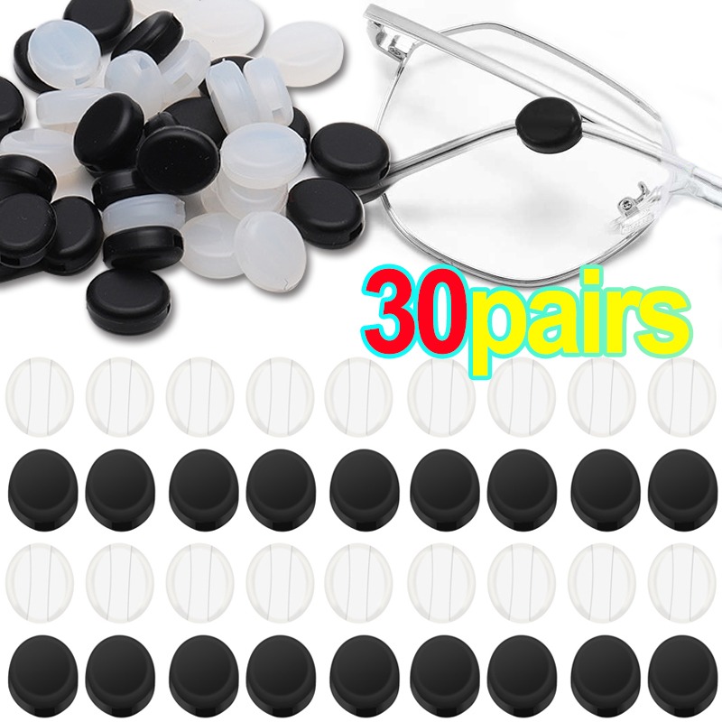 Gafas de silicona transparente, agarre antideslizante, soporte para punta de patilla, 2/60 Uds., gancho redondo pequeño transparente para la oreja, accesorios para gafas
