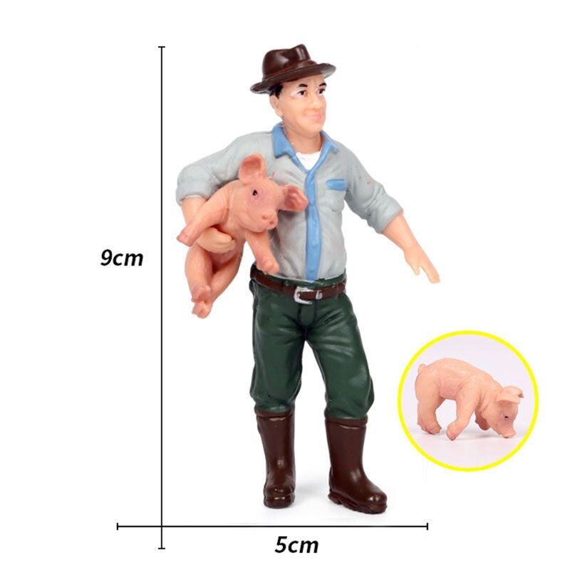 1:25 Schaal Boerderij Menselijk Figuur Werknemer Model Hars Miniatuur 3.5in-2.8in Y4UD: 7