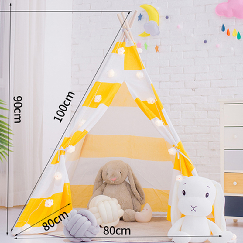 Vouwen Indiase Kinderen Tent Wigwam Eenvoudig Te Installeren 1M Kids Tenten Tipi Indoor Speelhuis Baby Baby Teepee: 12