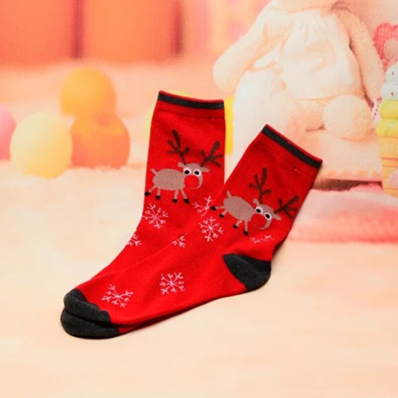 Chaussettes de noël père noël bonhomme de neige en coton, 1 paire, décorations pour la maison, de noël, nouvel an,: A6