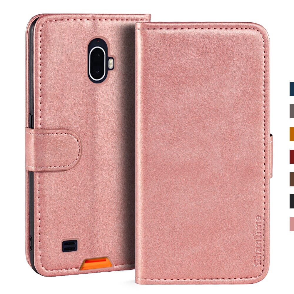 Case For Blackview BV5900 Case Magnetic Wallet Leather Cover For Blackview BV5900 Stand Coque Phone Cases: Rose gold