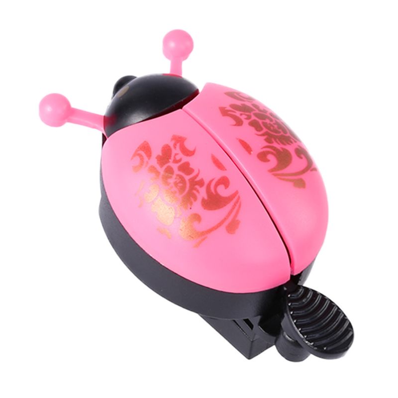 Fietsbel van aluminiumlegering, cartoon kever, lieveheersbeestje, bel voor kinderen, fietshoorn: Roze