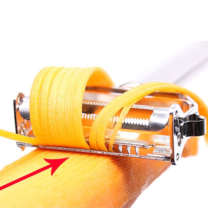 Pelador doble de frutas y verduras y pelador en juliana cortador afilado de acero inoxidable rallador de patatas y zanahoria herramientas de cocina