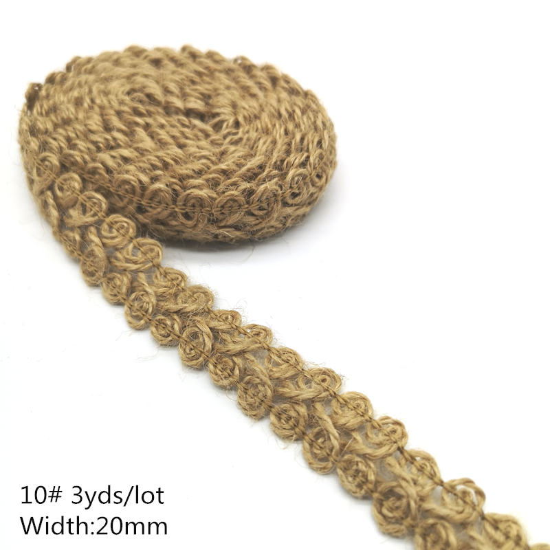 3 Meter Natürliche Jute Burlap Hessischen Jute Band Schnur Blume aufbringen Hochzeit Partei Liefert Sackleinen Band DIY Sackleinen Seil Handwerk