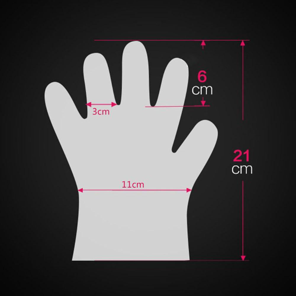 Bolsa de 100 guantes desechables multifuncionales, guantes desechables transparentes para lavar platos, cocina de jardín para niños