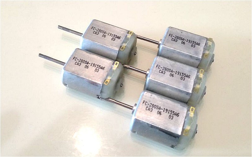brand FC-280SA micro-motor 280 platte carbon borstelmotor lange-as DC 3 V- 12 V