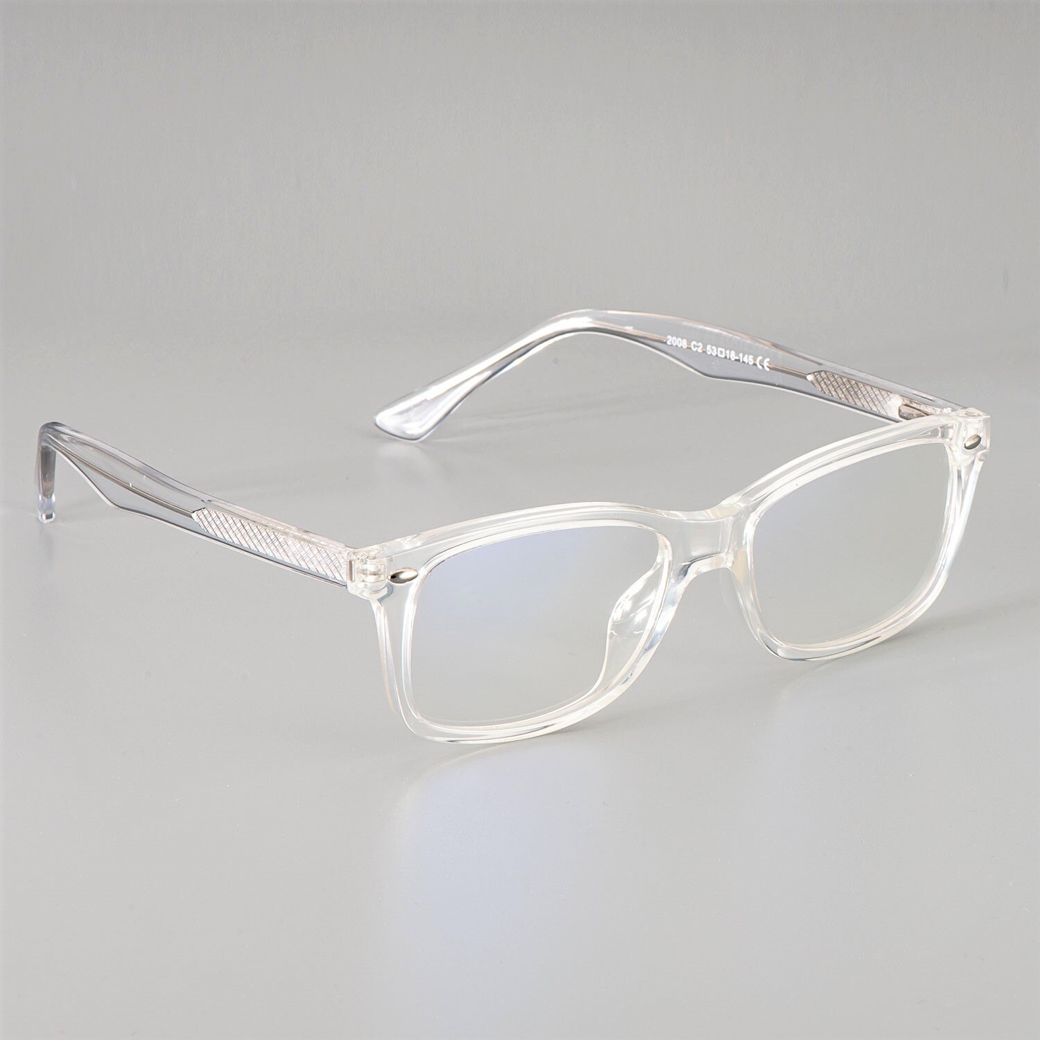 51018 Square Plastic Titanium Retro Glasses Frames Anti-Blue Light Ultralight Men Women Optical Computer EyeGlasses: clear