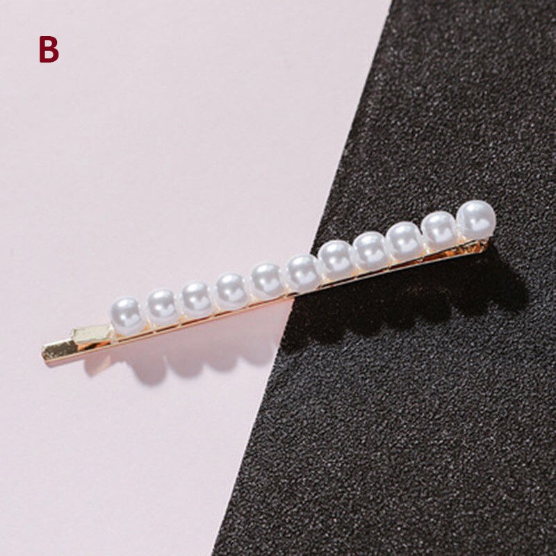 Korean Pearl Hair Clip for Women Barrette Hair Pins Barrettes Jewelry BB Hair Clips for Girls Styling Accessories: B