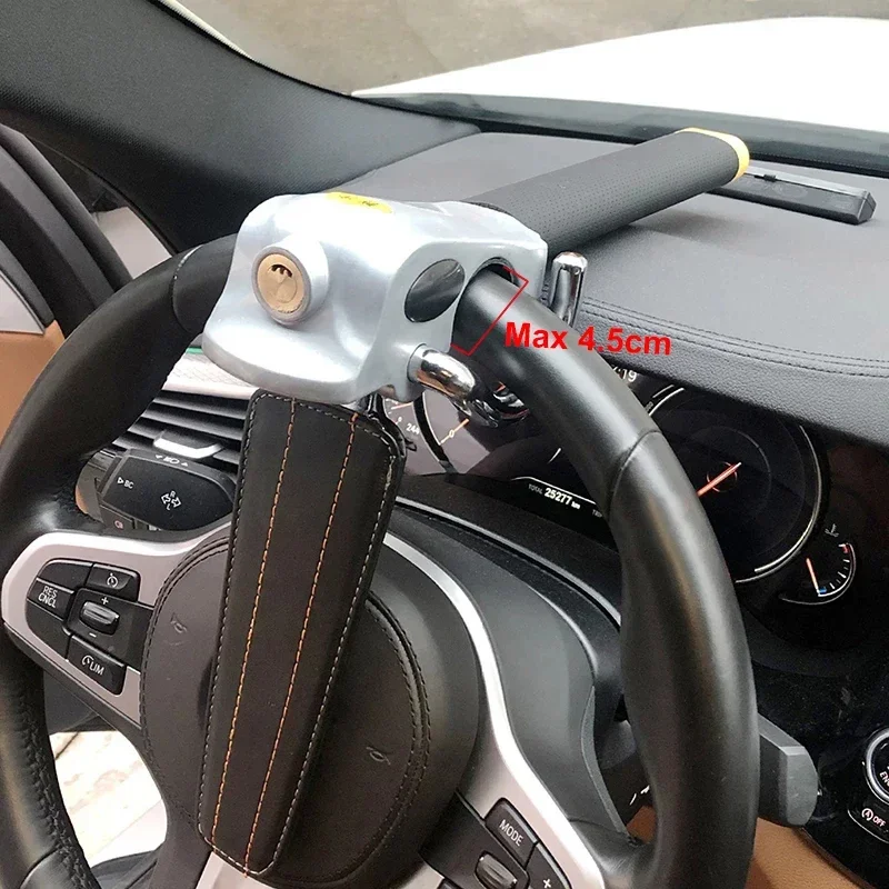 EAFC Blocco antifurto per volante per auto Protezione antifurto pieghevole in acciaio inossidabile audace Protezione per blocco auto T-LockTravel serratura