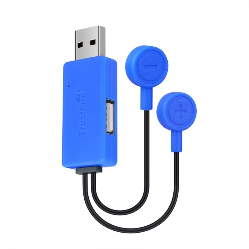 Universal USB charger for AA AAA 18650 Li-ion rechargeable batteries, magnetic emergency charging device: Default Title