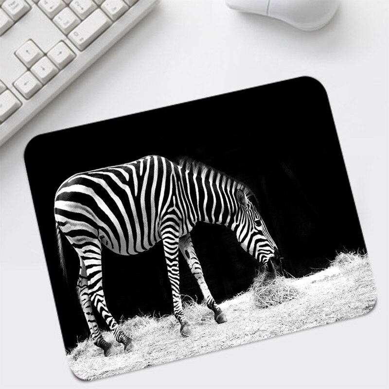 MRGBEST Animal Zebra Mice Mat Computer Gaming Printed Mouse Pad Small Size High-end Rubber Softy for Desktop Game Pad Mat: C / 22x18cm