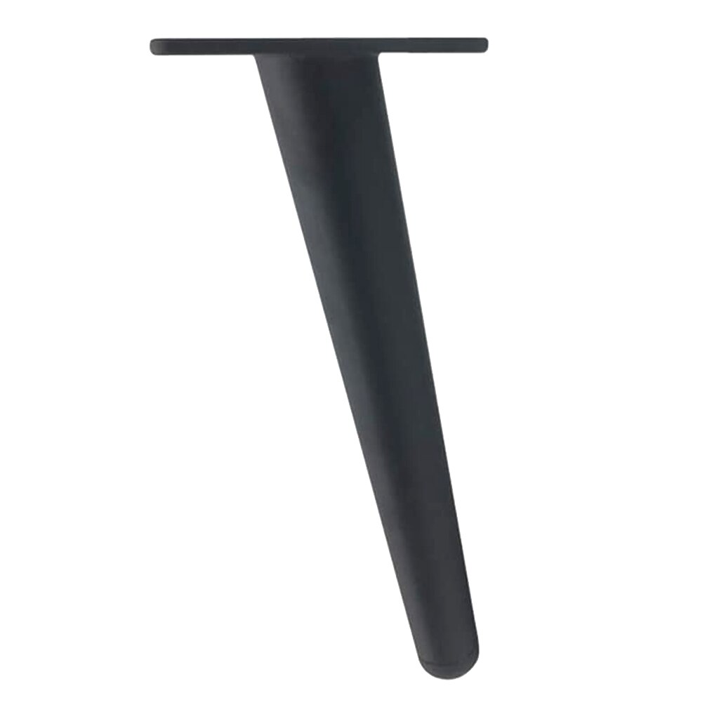 Pieds de meuble en fer incliné, accessoires pour meubles de cuisine, canapé, Table, lit, salon, chromés, DIY: Black 25cm