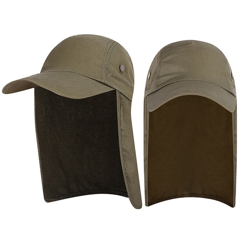 Casquette de randonnée unisexe à séchage rapide, chapeau de Protection solaire avec rabat de cou d&#39;oreille pour randonnée