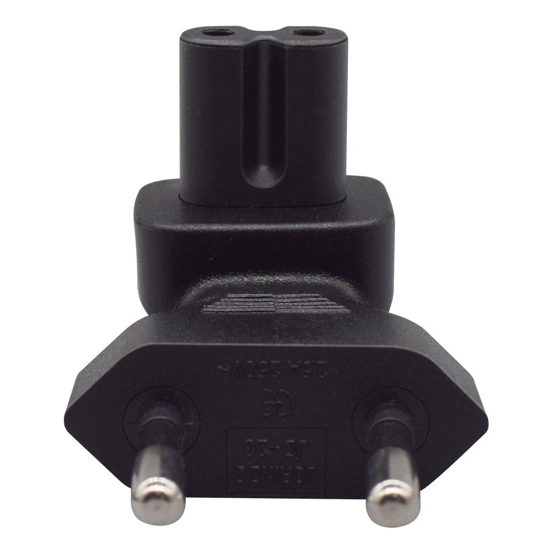 Jorindo Eu Naar Iec320 C7 Conversie Plug, Europese 2 Pins Mannelijke Stekker Naar Iec 320 C7 Haakse Ac Adapter