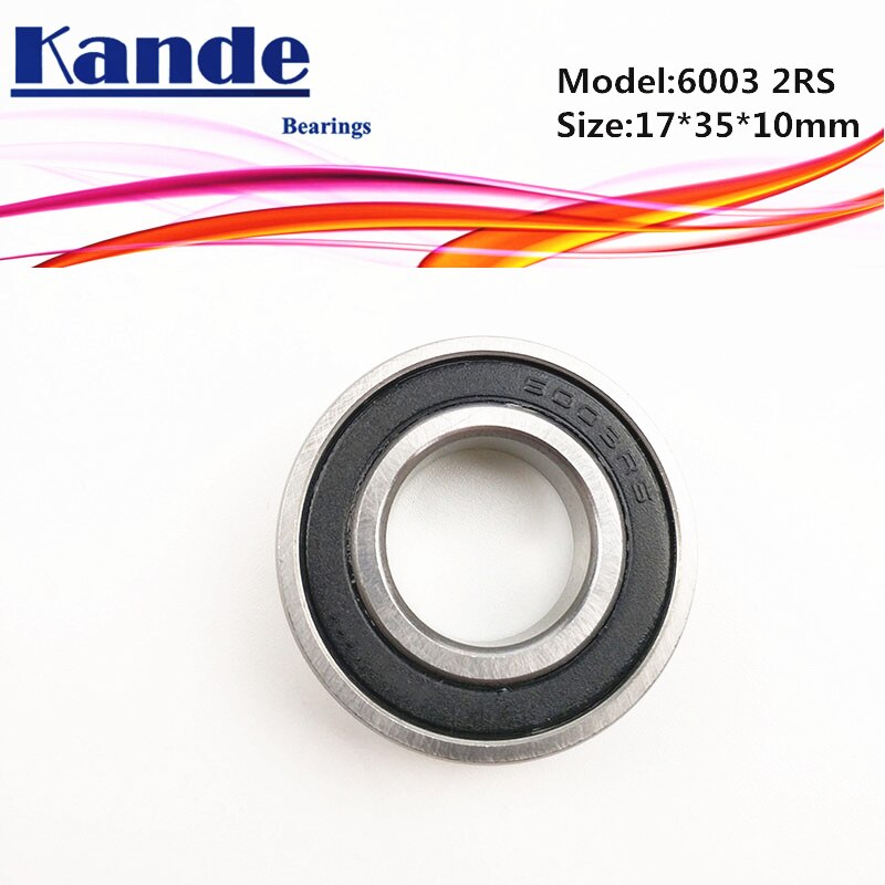 6003RS Lager 4Pcs ABEC-5 6003 2RS Enkele Rij Diepgroefkogellager 6003-2RS 17x35x10mm