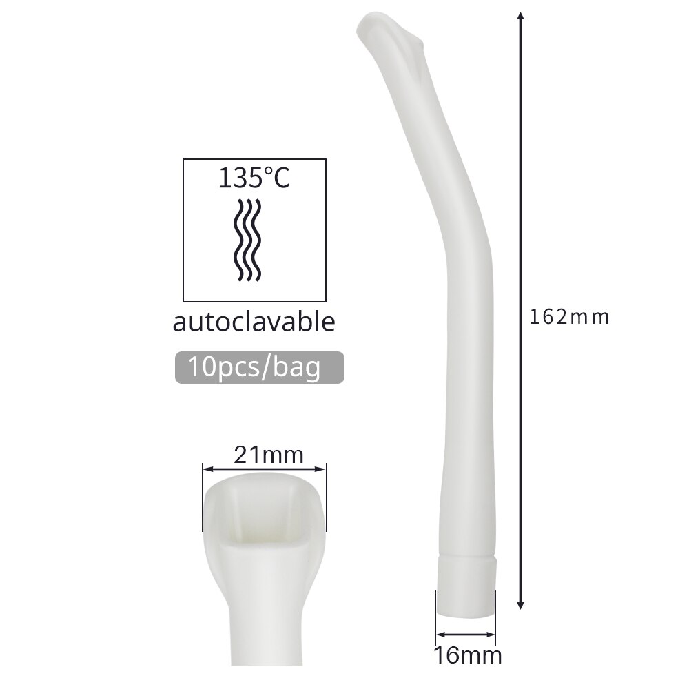 Embouts d&#39;aspiration dentaire forte Autoclavable, embouts d&#39;évacuation en bec de canard, Tube d&#39;aspiration de salive, matériel dentaire, 10 pièces: A