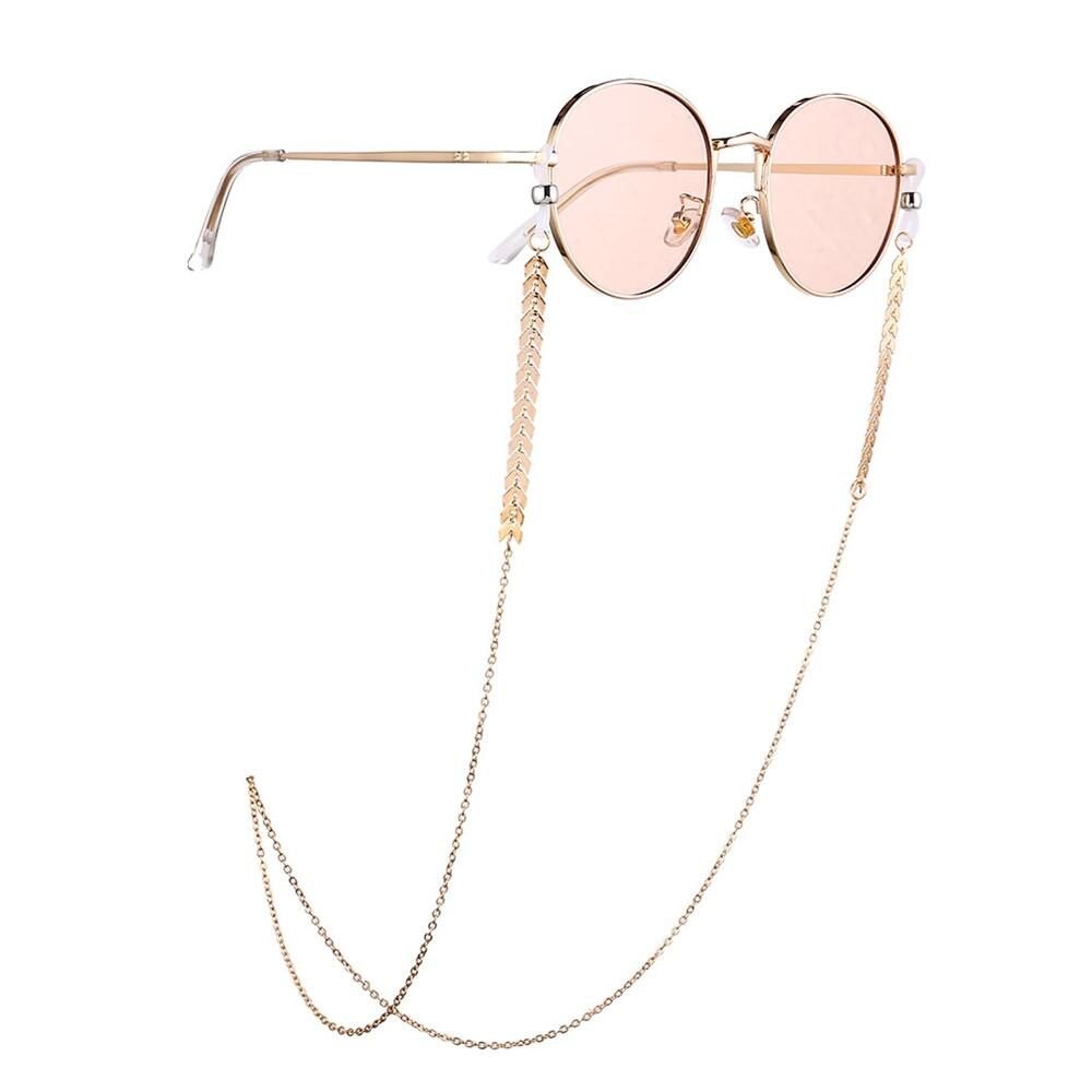 2022 nuove donne cuore occhiali da sole Vintage telaio in metallo occhiali da sole polarizzati alla moda a forma di cuore occhiali UV400 Eyewear per esterni: Glasses Chain