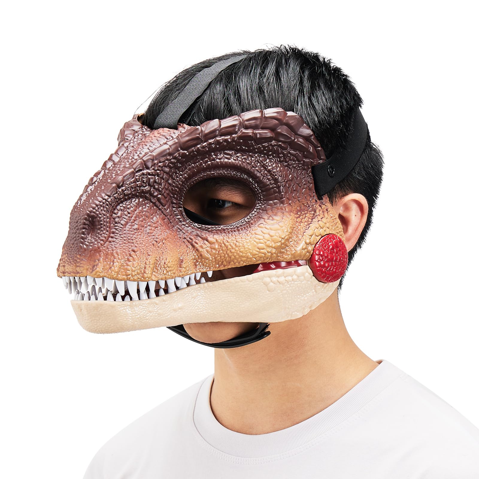 Grappige Dinosaurus Masker Dino Masker Bewegende Kaak Halloween Masker Realistische Dinosaurus Hoofd Mondmasker Beweegbare Partij Cosplay Rekwisieten