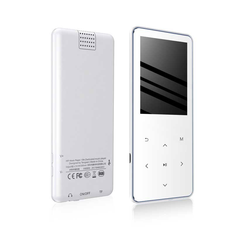 MP4 player with bluetooth Metal touch screen MP3 player Bulit-in 16GB and Speaker HIFI Lossess Portable Slim MP3 player with FM