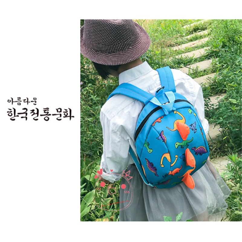 Barnas ryggsekk søt utskrift tegneserie liten dinosaur anti-mistet låve skolesekker til takrenne jenter smålåve låve ryggsekk