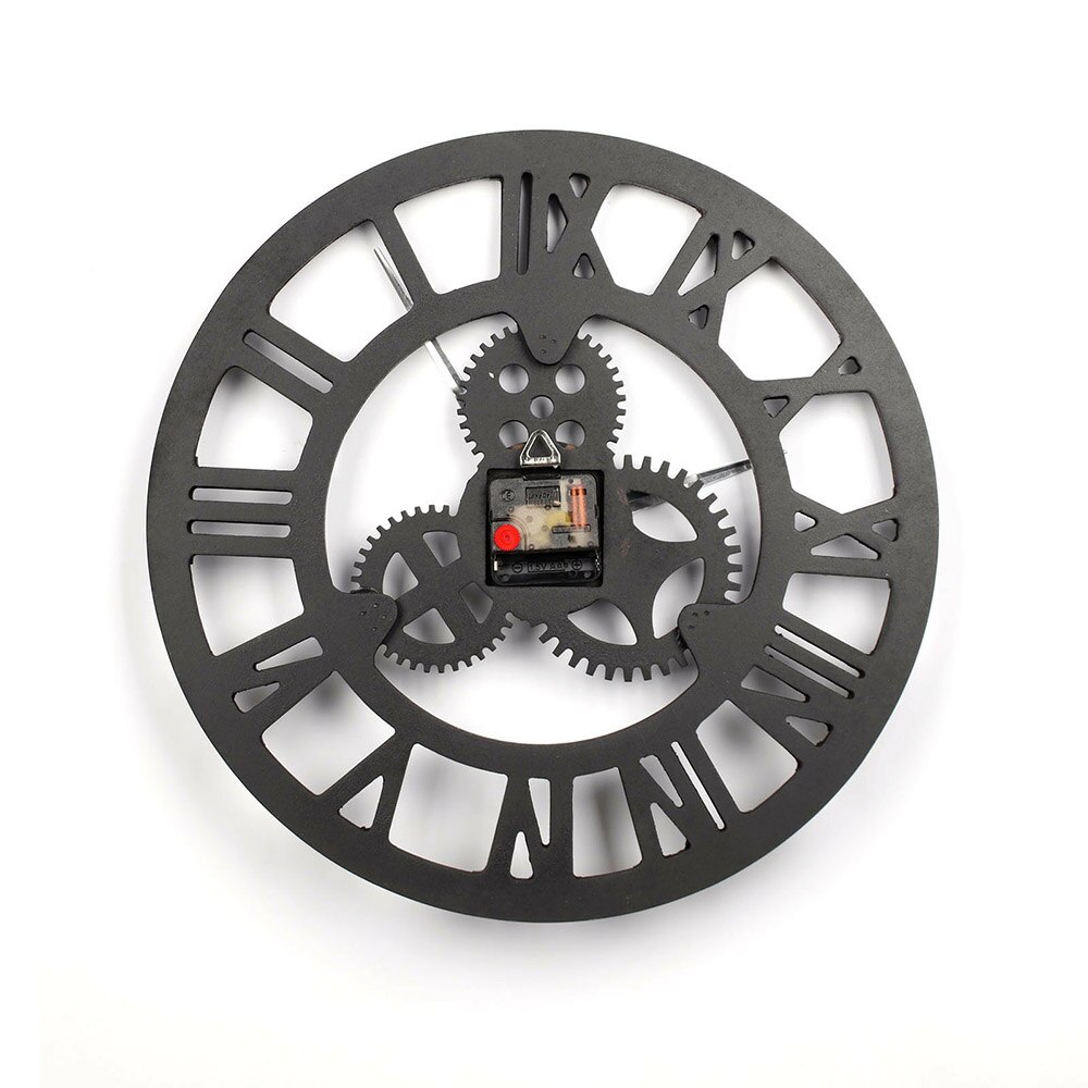 Stor väggklocka industriell stil vintage klocka europeisk steampunk redskap vägg heminredning modern 3d väggklocka