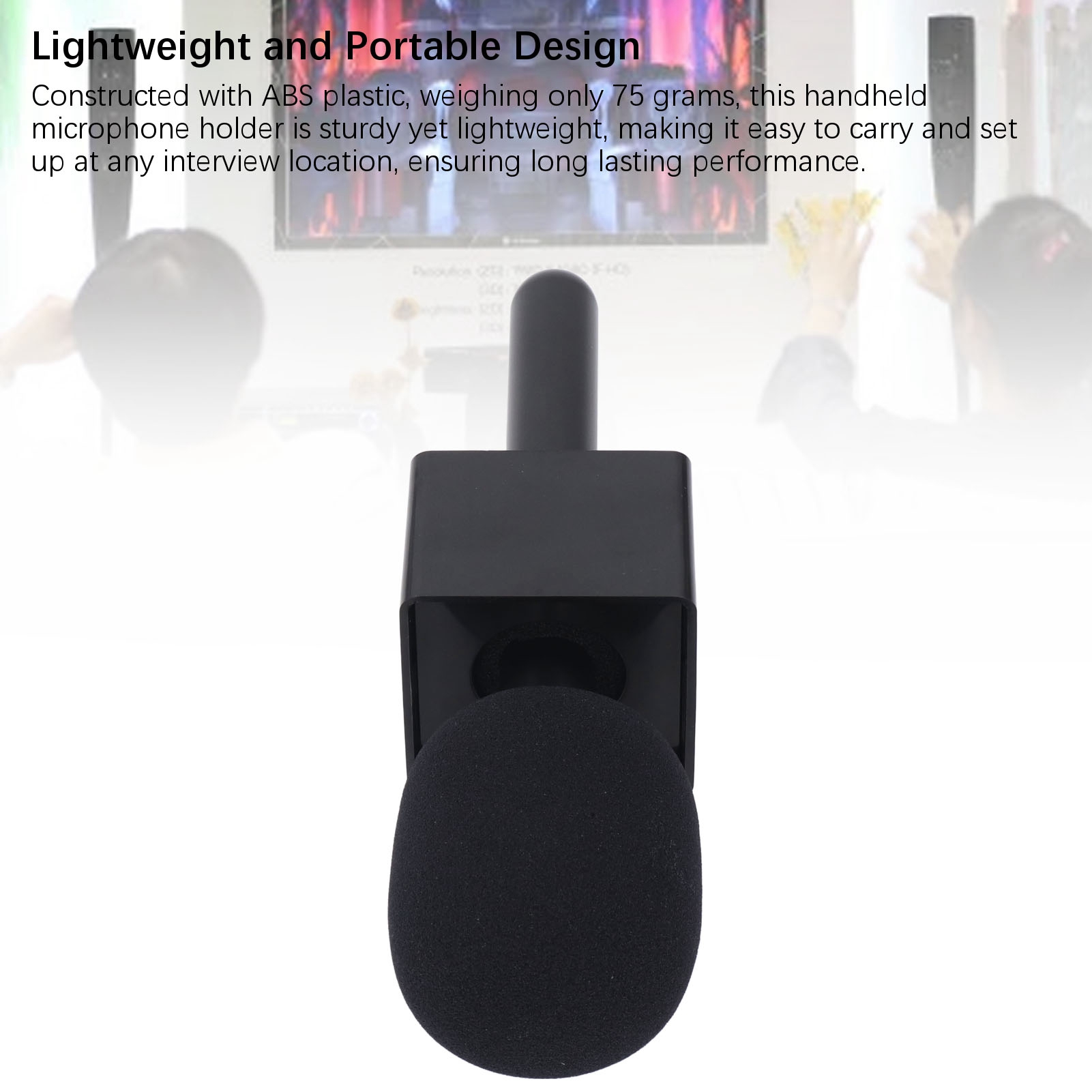 Supporto per microfono Nterview Supporto per microfono portatile compatto e leggero Portatile ampiamente utilizzato con bandiera per Rode Wireless GO II