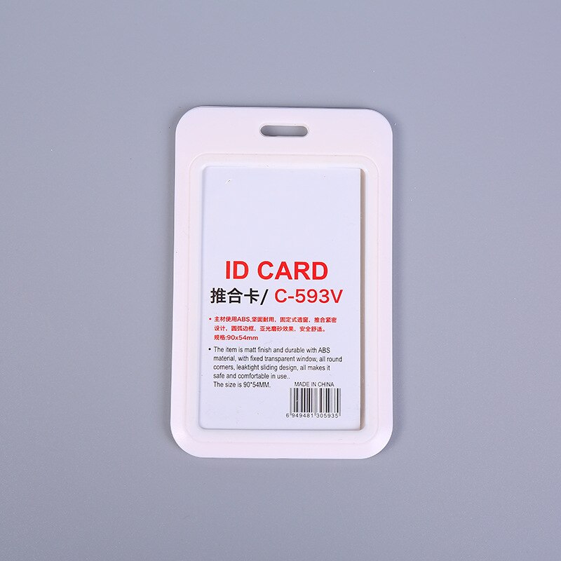 Doctor Nurse ID Card Pass Holder Student ID Card Holder Bus Pass Business Card Case Acrylic Nurse Badge: White