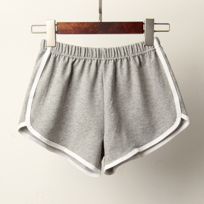 neue Koreanische Sport kurze Hose frauen Sommer Freizeit Straffen Baumwolle Strand Hose: Grau / M
