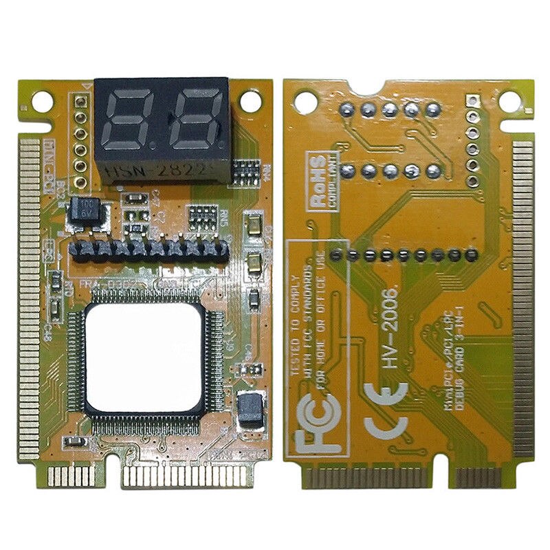 2-Digit Draagbare Computer Pc Mini Pci Pci-E Lpc Laptop Analyzer Tester Moeder Board Debug Checker Diagnostische Kaart