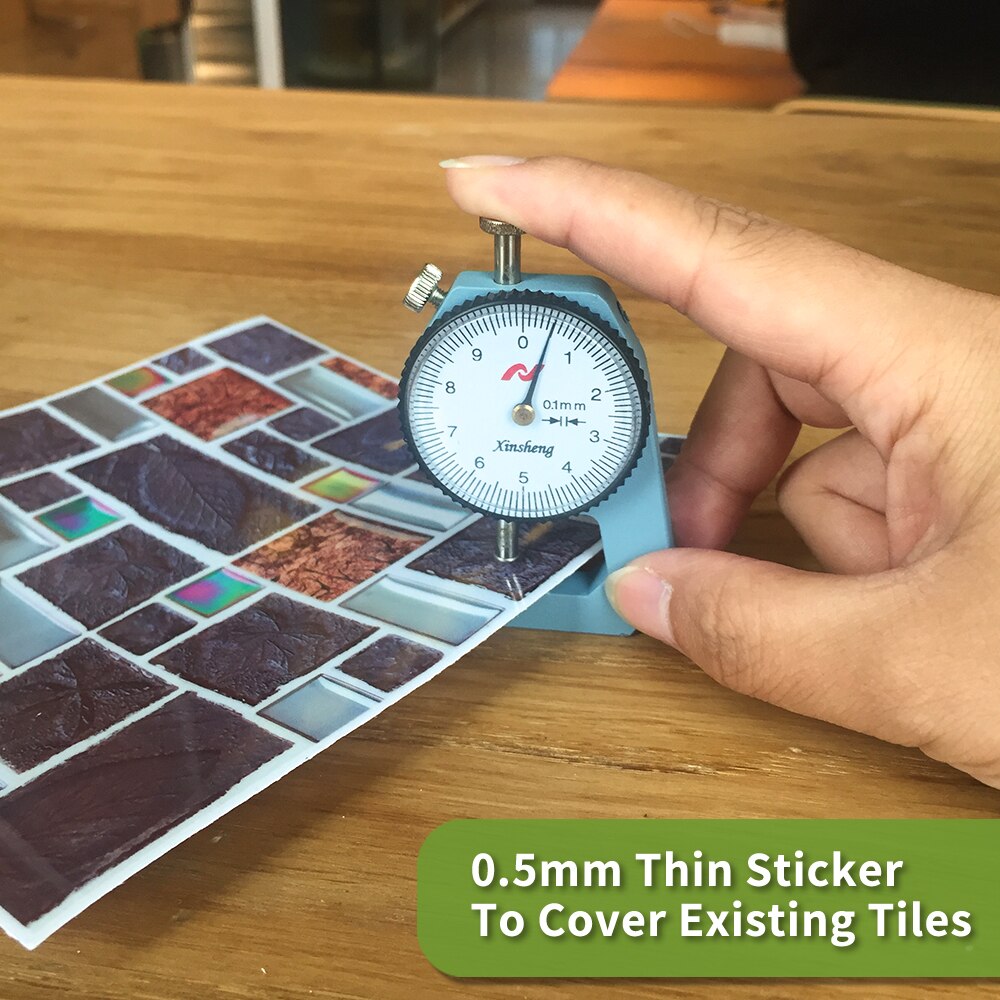 25 Stuks Mozaïek Pvc Zelfklevende Tegel Backsplash Muurstickers Vinyl Badkamer Keuken Home Decor Diy Waterdicht Behang