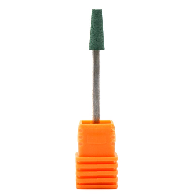 Broca de silicona para uñas, pulidora de goma, removedor de manicura, cortador eléctrico, Lima pulidora de rejilla, herramientas para uñas, 1 ud.: green