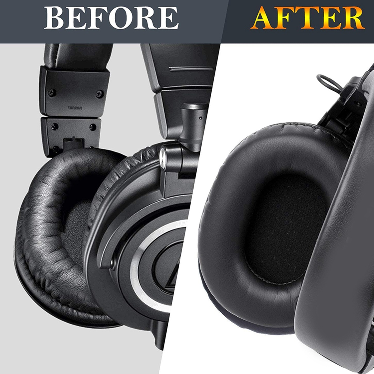 M50X Ersatz Ohrpolster Kompatibel mit Audio Technica ATH M50 M50X M50XBT M50RD M40X M30X M20X MSR7 SX1 Kopfhörer