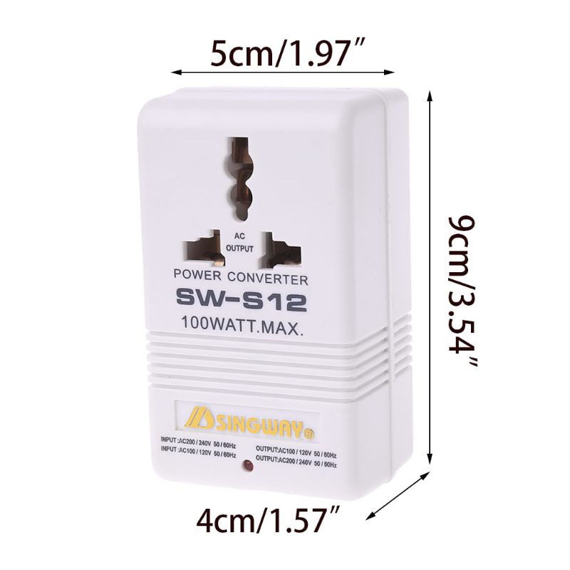 Power Voltage Converter 220/240V To 110/120V Adapter