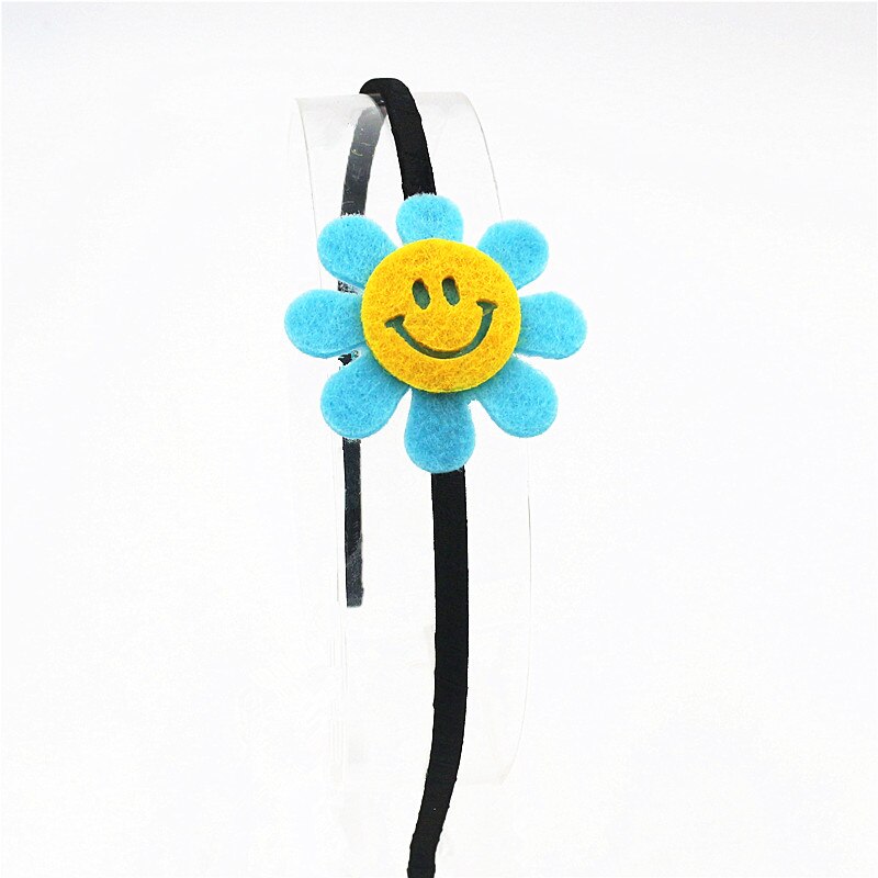 Diadema de girasoles para niña, diademas bonitas para niña, cinta para cabeza para el sol, accesorios para el cabello, aro de pelo de flores para niña: Azul cielo